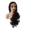 T-part Lace Front wigs with Heat Resistance Long Wavy Brown Synthetic Hair