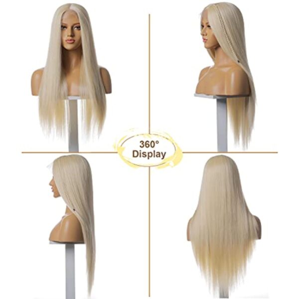 Synthetic Hair Real Natural For Women Soft T Part Straight Lace Front Wig
