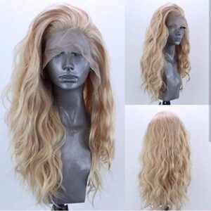 T-Part Lace Front Wig Gloden Blonde Synthetic Lace Front Wigs for Women