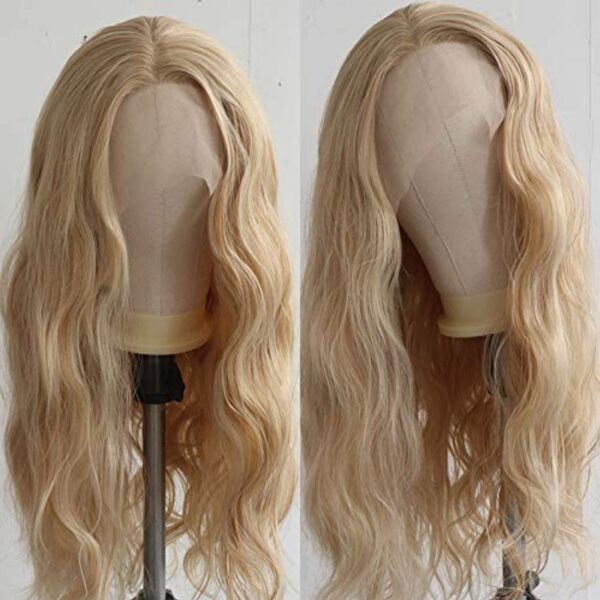 T-Part Lace Front Wig Gloden Blonde Synthetic Lace Front Wigs for Women