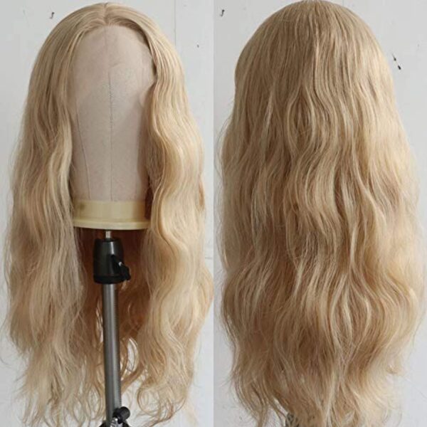 T-Part Lace Front Wig Gloden Blonde Synthetic Lace Front Wigs for Women