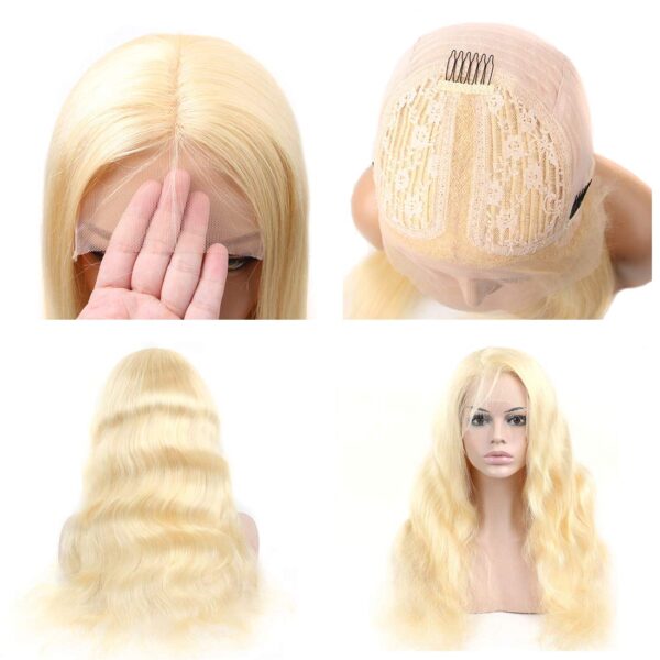 13x4x1 T Part Blonde Lace Front Wigs Human Hair 20 inch 613 Lace Front Wig Human Hair Colored Wig