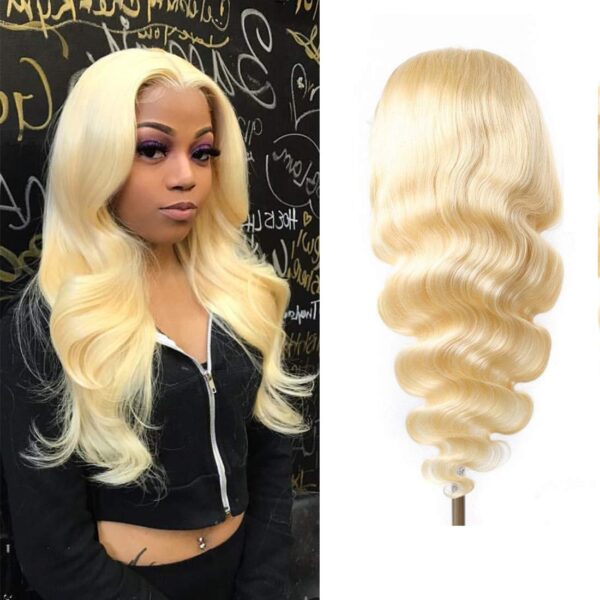 13x4x1 T Part Blonde Lace Front Wigs Human Hair 20 inch 613 Lace Front Wig Human Hair Colored Wig