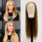 13x3 Glueless Lace Front Wigs Heat Resistant Kanekalon Fiber Synthetic Hair Real Natural Straight Wigs for Women-100% Stylish Blond Wigs (Color 103# Blonde 22 Inch)-0 13x3 Glueless Lace Front Wigs Heat Resistant Kanekalon Fiber Synthetic Hair Real Natural Straight Wigs