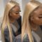 13x3 Glueless Lace Front Wigs Heat Resistant Kanekalon Fiber Synthetic Hair Real Natural Straight Wigs for Women-100% Stylish Blond Wigs (Color 103# Blonde 22 Inch)-4 13x3 Glueless Lace Front Wigs Heat Resistant Kanekalon Fiber Synthetic Hair Real Natural Straight Wigs