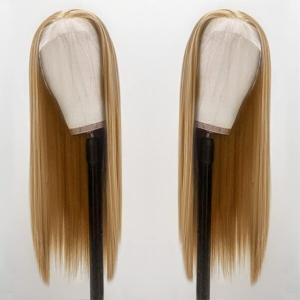 13x3 Lace Front Wigs Blonde Color Heat Resistant Synthetic Wigs For Woman