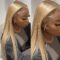 13x3 Lace Front Wigs Blonde Color Heat Resistant Synthetic Wigs For Woman