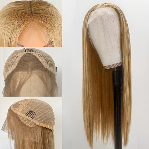 13x3 Lace Front Wigs Blonde Color Heat Resistant Synthetic Wigs