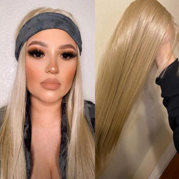 13x3 Lace Front Wigs Blonde Color Heat Resistant Synthetic Wigs For Woman