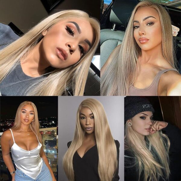 13x3 Lace Front Wigs Blonde Color Heat Resistant Synthetic Wigs