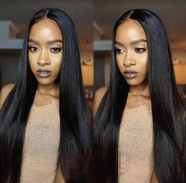 13x3 Lace Front Wigs with Baby Hair #1B Natural Black Color 22 Inches