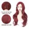 24” Red Synthetic Wig Long Wavy Side Part Heat Resistance Wig