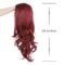 24” Red Synthetic Wig Long Wavy Side Part Heat Resistance Wig