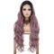 26inch Purple T Part Lace Front Wig Ombre Black Roots Long Wavy Synthetic Wig