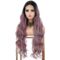 26inch Purple T Part Lace Front Wig Ombre Black Roots Long Wavy Synthetic Wig