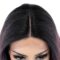 26inch Purple T Part Lace Front Wig Ombre Black Roots Long Wavy Synthetic Wig