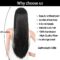 28 inches Women's Silky Long Straight Black with Blonde Strips Wig