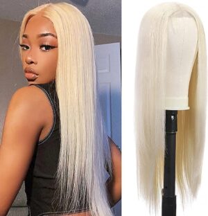 4x4 Lace Front Wigs Synthetic 613 Blonde Wigs Long Blonde Straight Wigs for Women