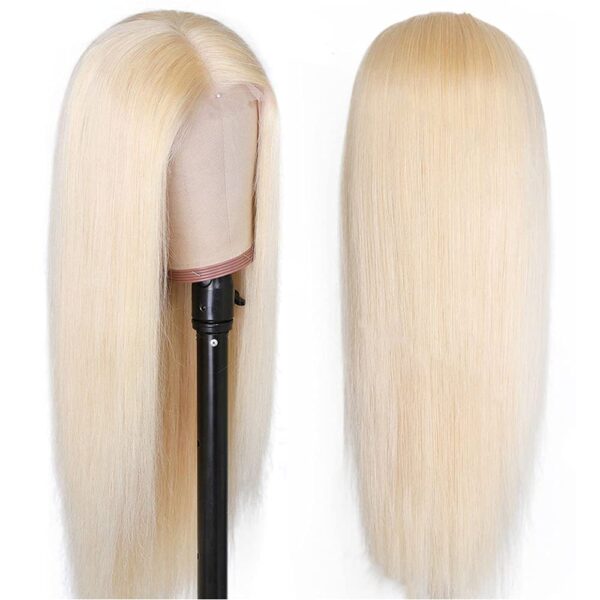 613 Blonde Wigs Long Blonde Straight Wigs for Women 4x4 Lace Front Wigs with Natural Baby Hair Middle Part Wig Synthetic Heat Resistant Fiber Wigs (20 Inch)-3 4x4 Lace Front Wigs Synthetic 613 Blonde Wigs Long Blonde Straight Wigs for Women