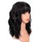 Black Wigs with Bangs for Women 14 Inches Synthetic Curly Bob Wig