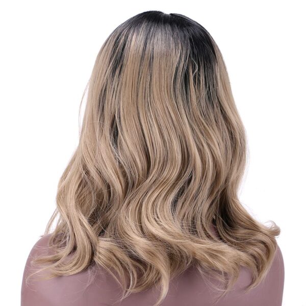 Blonde Synthetic Lace Frontal Wigs T Part 13X4X1 Lace Frontal Natural Wave
