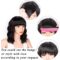 Bob Curly Wig Synthetic Short Black Wig with Bangs