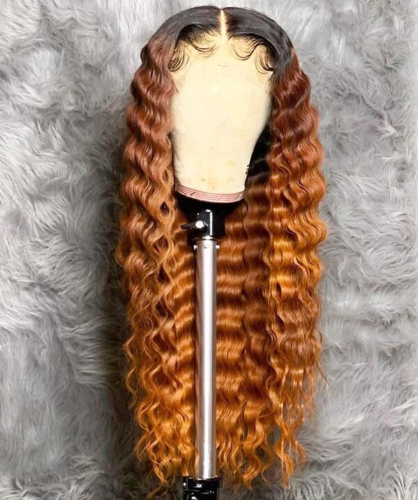 Brown Curly Lace Front Wigs for Black Women Long Loose Curly Wave13x3 Lace Wig