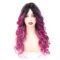Colorful Wig Cosplay Costume Wig Long Natural Loose Wavy Red Mixed Purple Wigs for Women