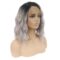 L Right Side Lace Front Synthetic Wigs for Women  Dark Roots Ombre