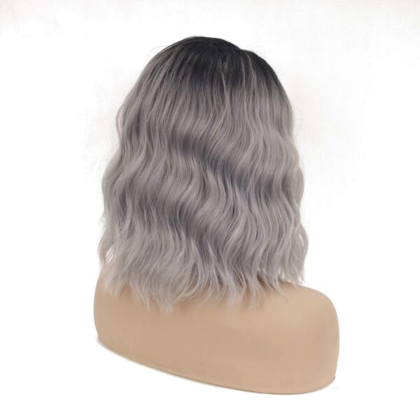 L Right Side Lace Front Synthetic Wigs for Women  Dark Roots Ombre