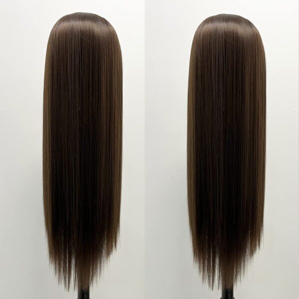 Glueless 13x3 Synthetic Lace Front Wigs Heat Resistant Fiber Long Straight Wig