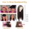 Synthetic Highlights Headband Wig for Women Black/Brown Long Straight Headband Wig