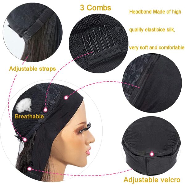 Synthetic Highlights Headband Wig for Women Black/Brown Long Straight Headband Wig