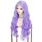 Light Purple Lace Front Wig with L Part Deep Middle Parting Wavy Long Synthetic Wigs