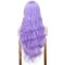 Light Purple Lace Front Wig with L Part Deep Middle Parting Wavy Long Synthetic Wigs