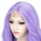 Light Purple Lace Front Wig with L Part Deep Middle Parting Wavy Long Synthetic Wigs