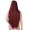 Long Straight Wigs Ombre Wine Red Burgundy Wigs for Women Natural Hairline