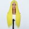 Long Straight Yellow Wig for Women Synthetic Fiber Hair Middle Part Yellow Wig