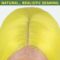 Long Straight Yellow Wig for Women Synthetic Fiber Hair Middle Part Yellow Wig