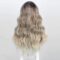 Long Wavy Wig Ombre Blonde Wigs for Women Synthetic Curly Hair Wigs