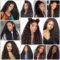 13x3 Long Loose Curly Wave Lace Front Wigs with Baby Hair Heat Resistant Glueless Synthetic Lace Front Wigs