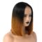 Short Bob 13x4x1 T Part Lace Wigs for Women Black Ombre Blonde Synthetic Straight Soft Hair Wig