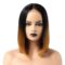Short Bob 13x4x1 T Part Lace Wigs for Women Black Ombre Blonde Synthetic Straight Soft Hair Wig