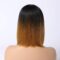 Short Bob 13x4x1 T Part Lace Wigs for Women Black Ombre Blonde Synthetic Straight Soft Hair Wig