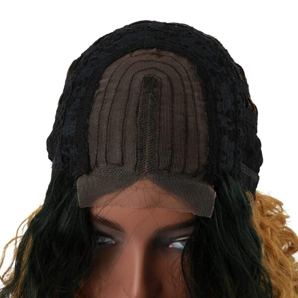 Short Bob 13x4x1 T Part Lace Wigs for Women Black Ombre Blonde Synthetic Straight Soft Hair Wig