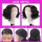 Short Bob Wavy Lace Front Wigs14 Inches Glueless Synthetic Body Wave T part pre-plucked