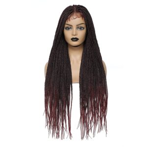 Braided Hair Wigs, Freeflower 30” Pure Handmade Box Braided Synthetic Hair