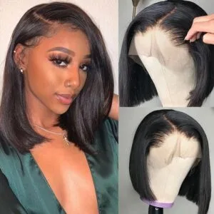 Glueless HD Lace Closure Bob Wig | 180% Density Human Hair Wig – Wear & Go