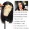 HD Lace Closure Wig Short Bob Straight Hair Wigs 180% Density