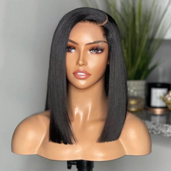 HD Lace Closure Wig Short Bob Straight Hair Wigs 180% Density